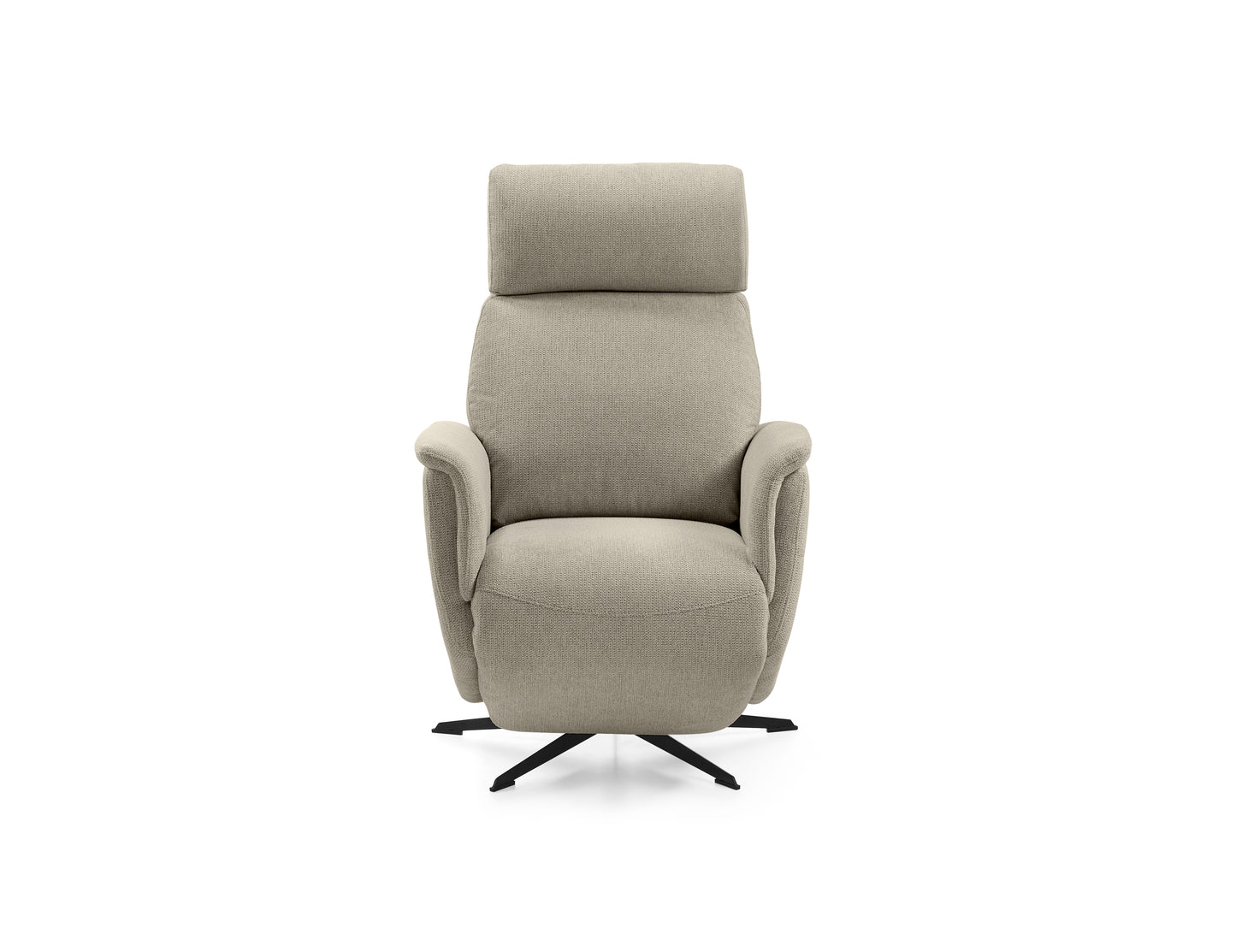 Sillón Relax Reclinable y Giratorio Morfeo | Tapizado Tela Antimanchas AquaClean 1 Motor Eléctrico, Cabezal Regulable, Reposapiés y Puerto USB-C