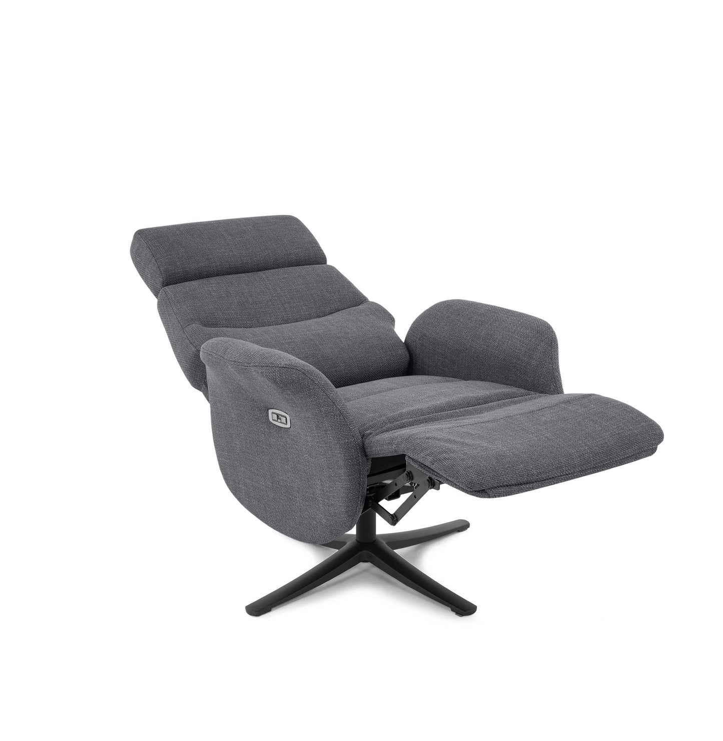 Sillón Relax Giratorio Marvin con 2 Motores Independientes | Cabezal Regulable en Altura y Posiciones | Botón Cierre Automático, Puerto USB y Tapizado Antimanchas Aquaclean