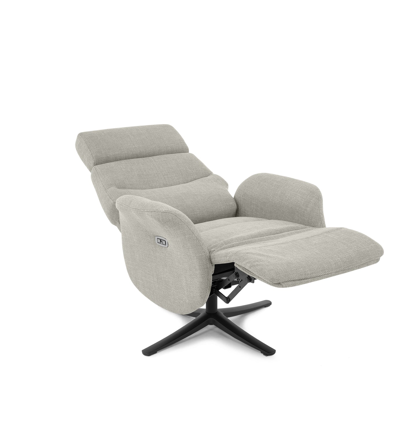 Sillón Relax Giratorio Marvin con 2 Motores Independientes | Cabezal Regulable en Altura y Posiciones | Botón Cierre Automático, Puerto USB y Tapizado Antimanchas Aquaclean