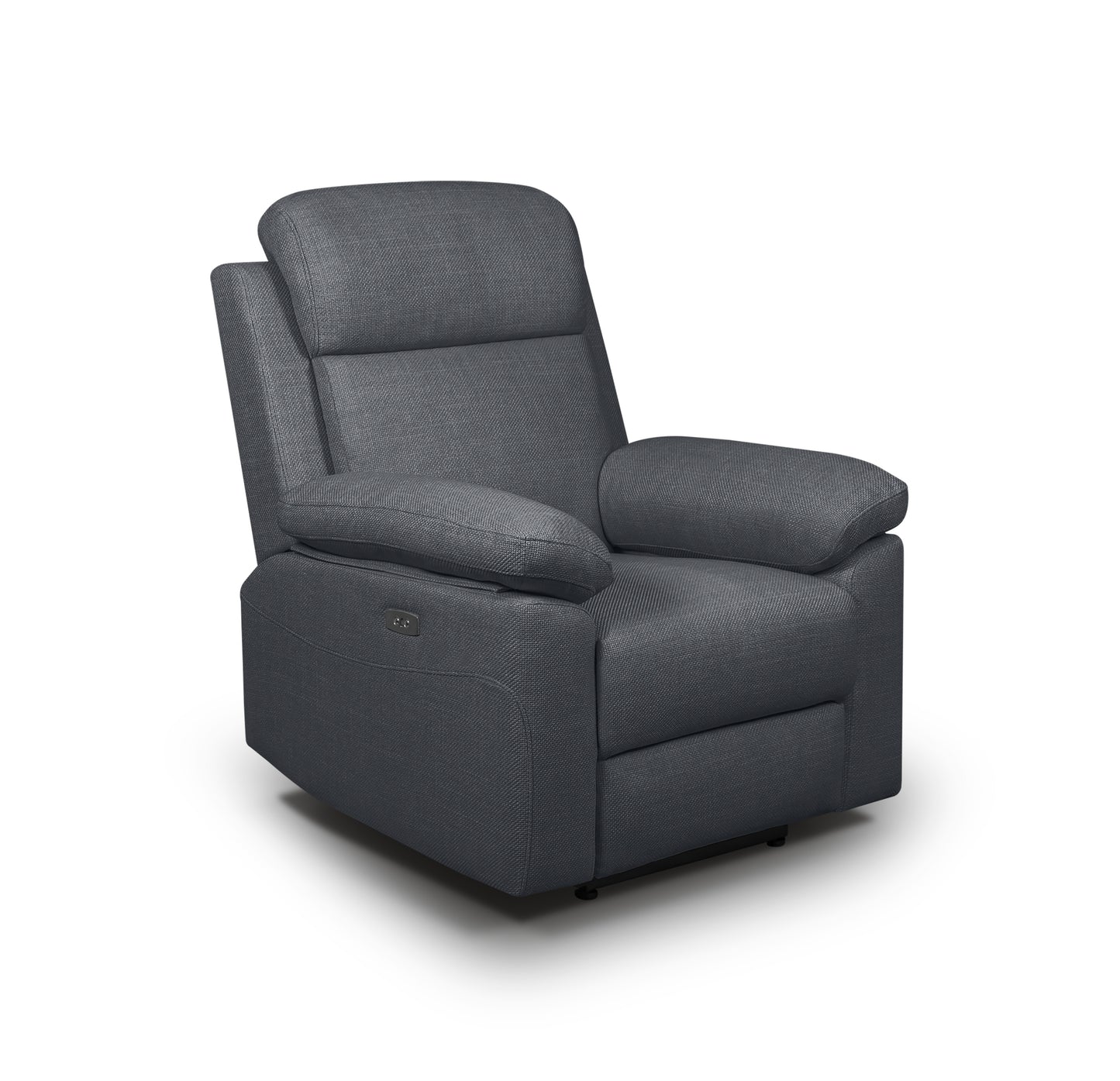 Sillón Relax Eléctrico Reclinable Dorian con 1 Motor | Tapizado Tela Antimanchas AquaClean | Muelles Ensacados MaxConfort | Estructura de Madera de Haya | Reposabrazos Laterales