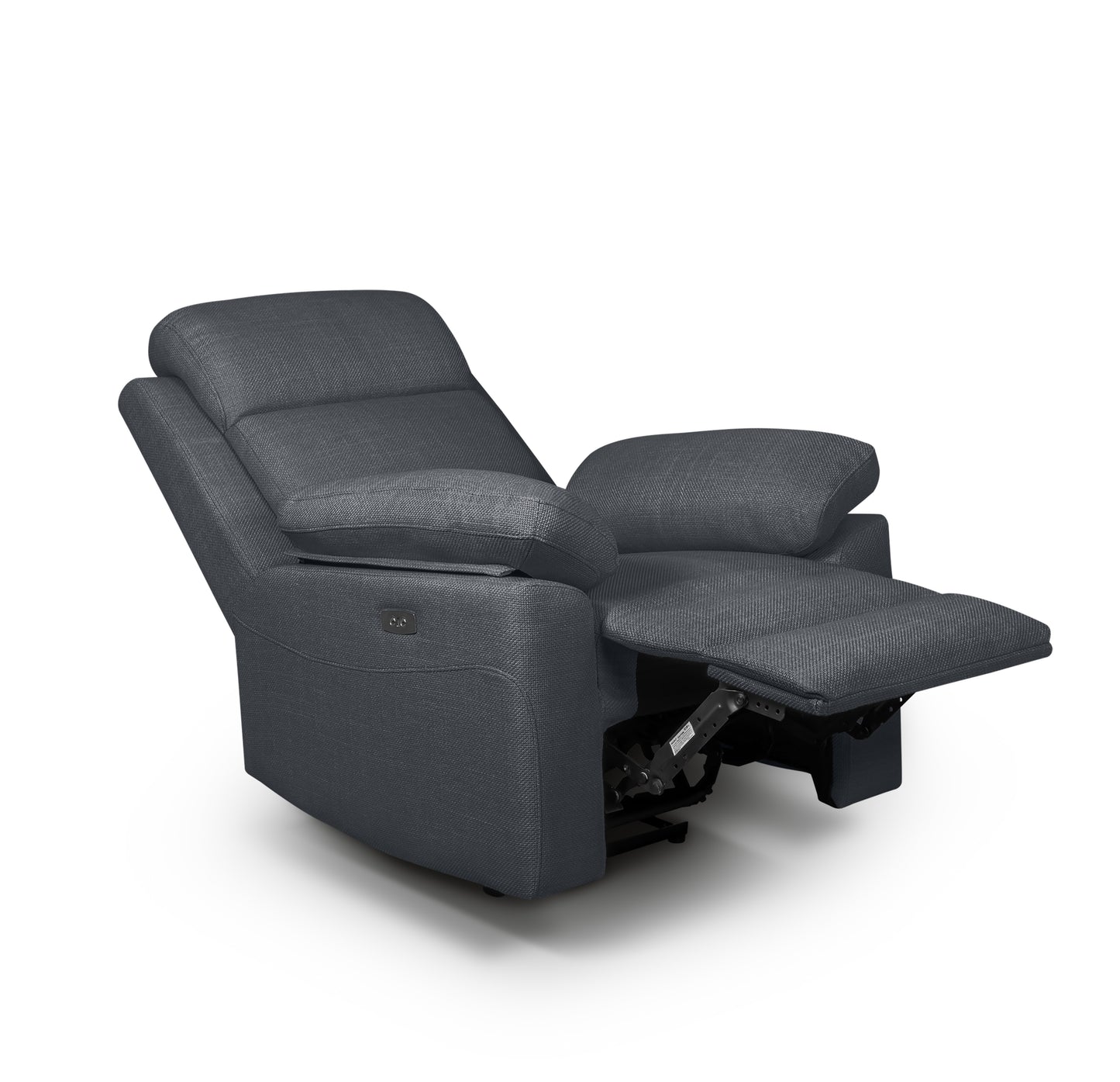 Sillón Relax Eléctrico Reclinable Dorian con 1 Motor | Tapizado Tela Antimanchas AquaClean | Muelles Ensacados MaxConfort | Estructura de Madera de Haya | Reposabrazos Laterales