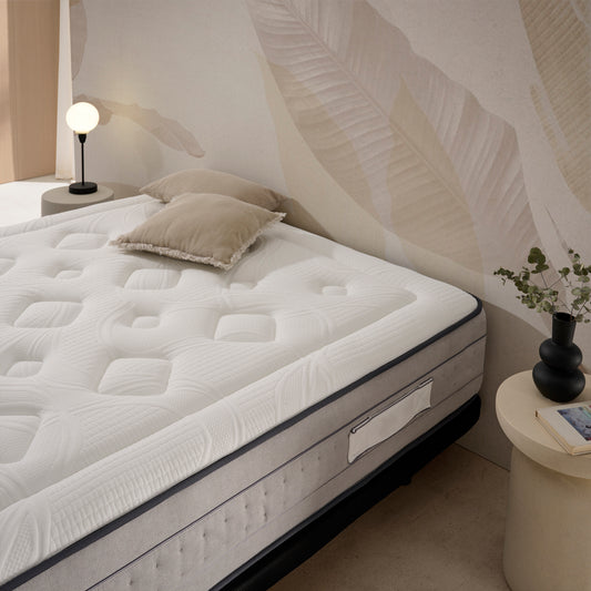 Colchón BREDA 31 cm Airtech y Visco Airgel 85D | Núcleo D50 con 5 Zonas de Confort | Firmeza Alta | Reversible Verano/Invierno | Transpirable, Antibacteriano e Hipoalergénico
