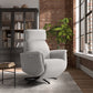 Sillón Relax Reclinable y Giratorio Morfeo | Tapizado Tela Antimanchas AquaClean 1 Motor Eléctrico, Cabezal Regulable, Reposapiés y Puerto USB-C