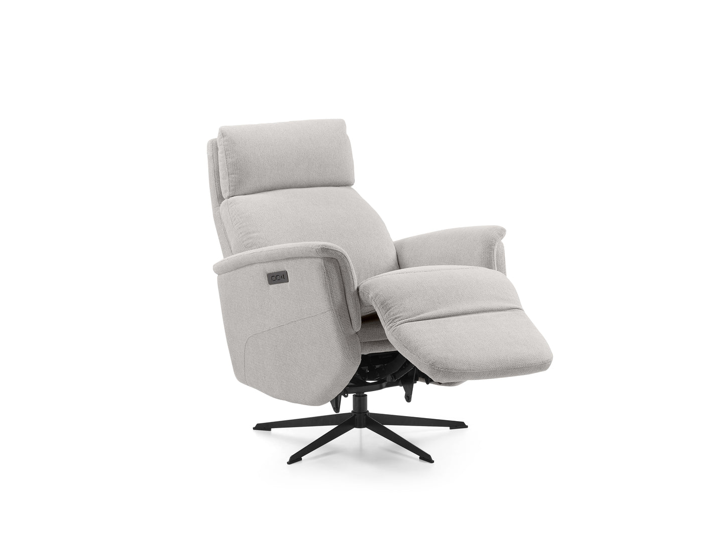 Sillón Relax Reclinable y Giratorio Morfeo | Tapizado Tela Antimanchas AquaClean 1 Motor Eléctrico, Cabezal Regulable, Reposapiés y Puerto USB-C