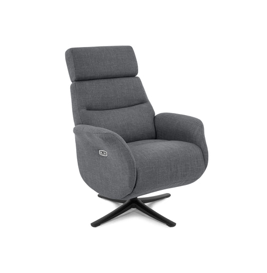 Sillón Relax Giratorio Marvin con 2 Motores Independientes | Cabezal Regulable en Altura y Posiciones | Botón Cierre Automático, Puerto USB y Tapizado Antimanchas Aquaclean