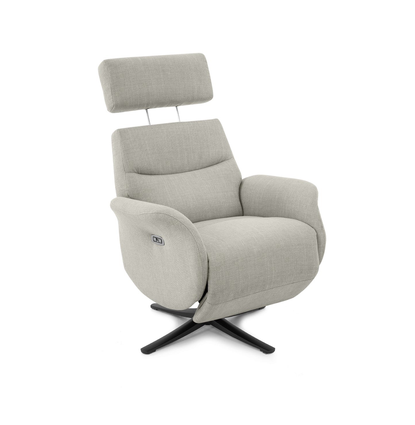 Sillón Relax Giratorio Marvin con 2 Motores Independientes | Cabezal Regulable en Altura y Posiciones | Botón Cierre Automático, Puerto USB y Tapizado Antimanchas Aquaclean