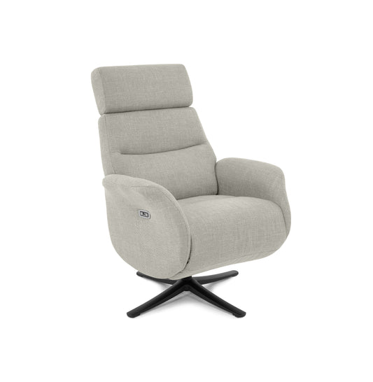 Sillón Relax Giratorio Marvin con 2 Motores Independientes | Cabezal Regulable en Altura y Posiciones | Botón Cierre Automático, Puerto USB y Tapizado Antimanchas Aquaclean