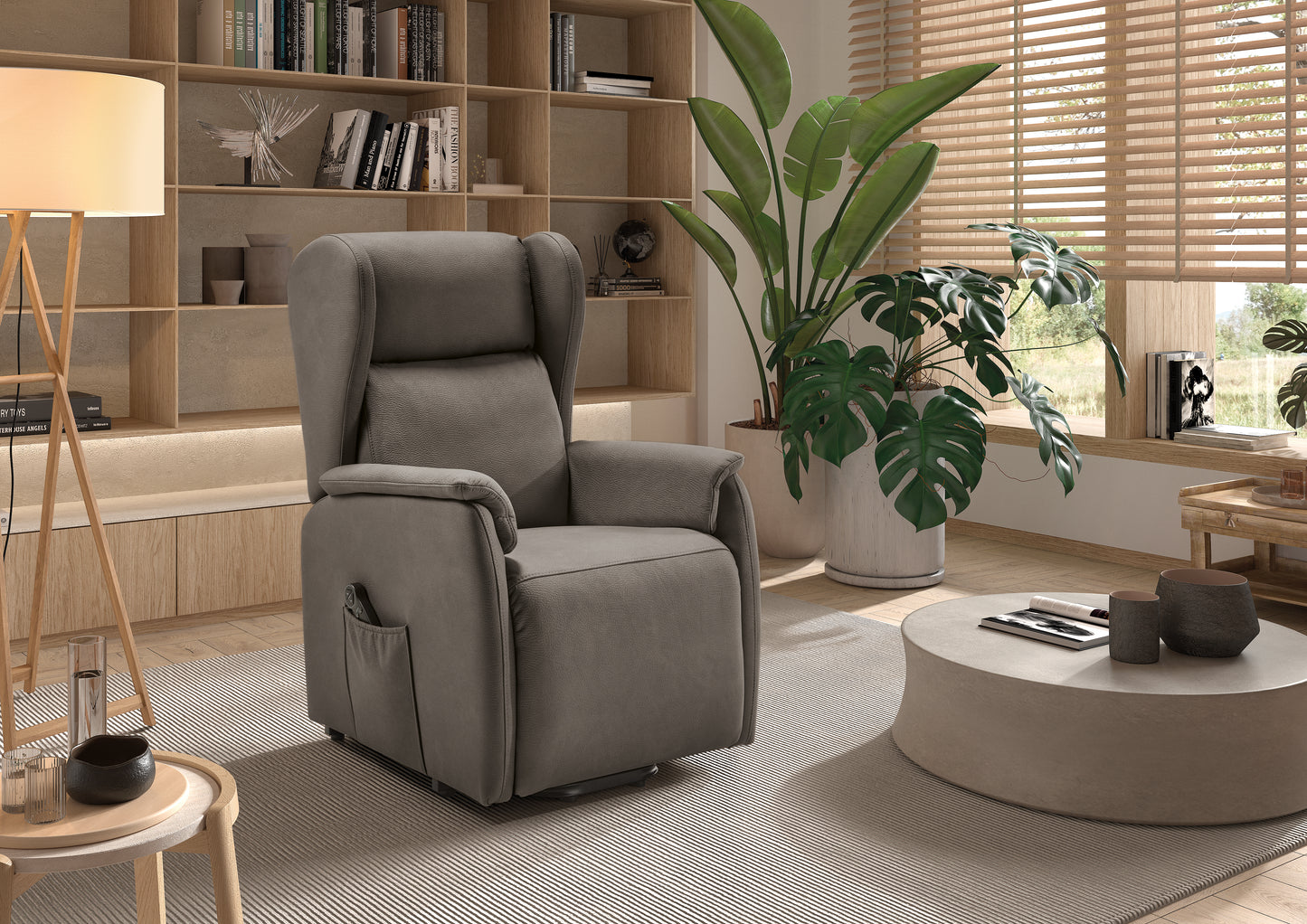Sillón Relax Power Lift AVALON-5004 | Eléctrico con 2 Motores Independientes | Función Levanta Personas | Tapizado AquaClean Antimanchas | Muelles Ensacados MaxConfort | Fabricado en Europa