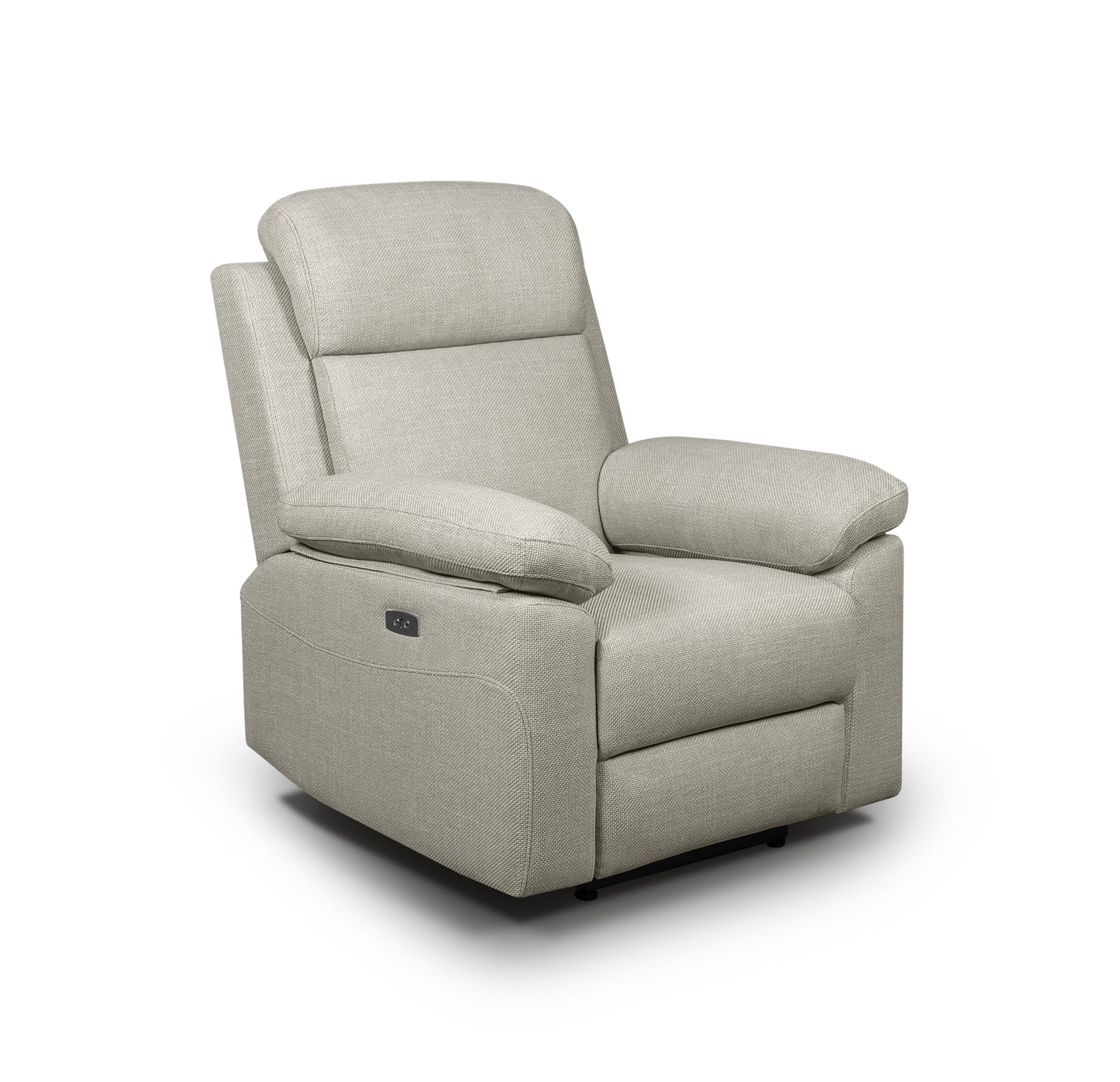 Sillón Relax Eléctrico Reclinable Dorian con 1 Motor | Tapizado Tela Antimanchas AquaClean | Muelles Ensacados MaxConfort | Estructura de Madera de Haya | Reposabrazos Laterales