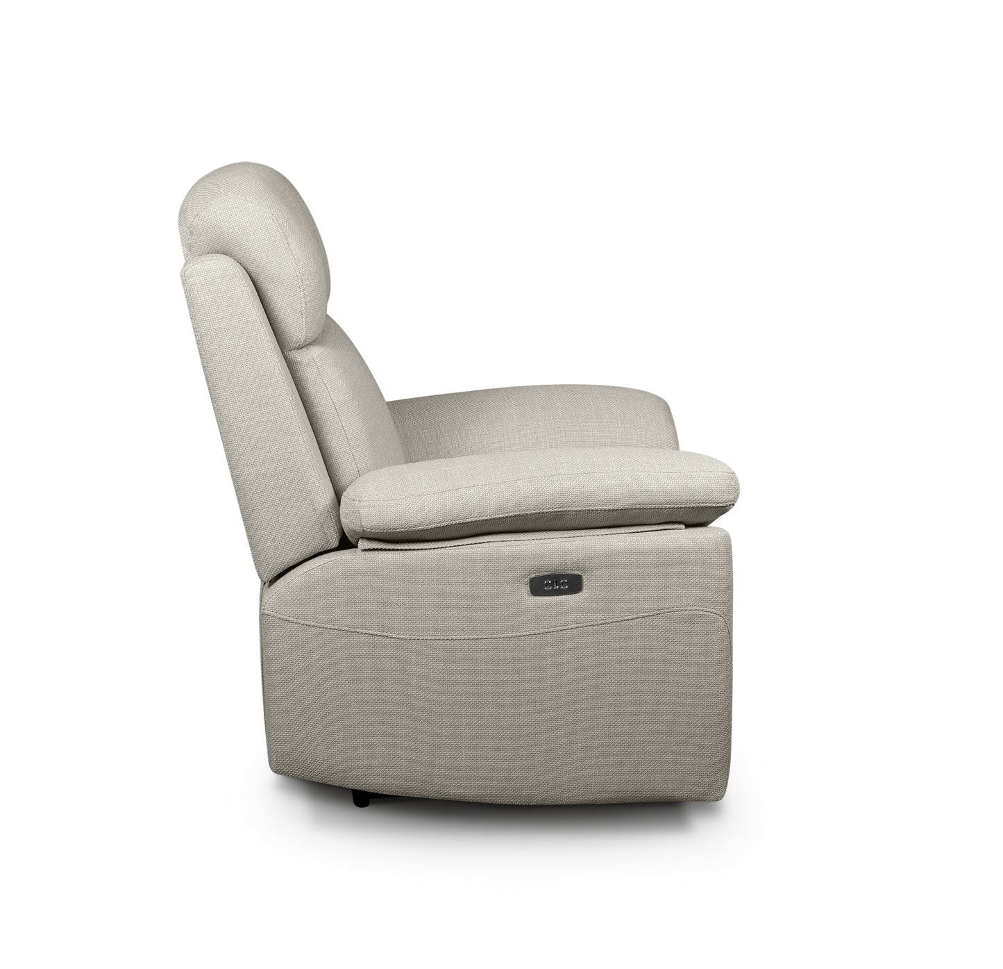 Sillón Relax Eléctrico Reclinable Dorian con 1 Motor | Tapizado Tela Antimanchas AquaClean | Muelles Ensacados MaxConfort | Estructura de Madera de Haya | Reposabrazos Laterales