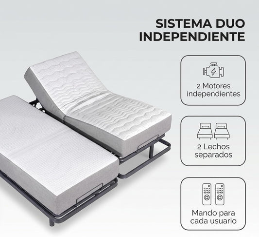 Cama Articulada Eléctrica Matrimonio 2 Lechos