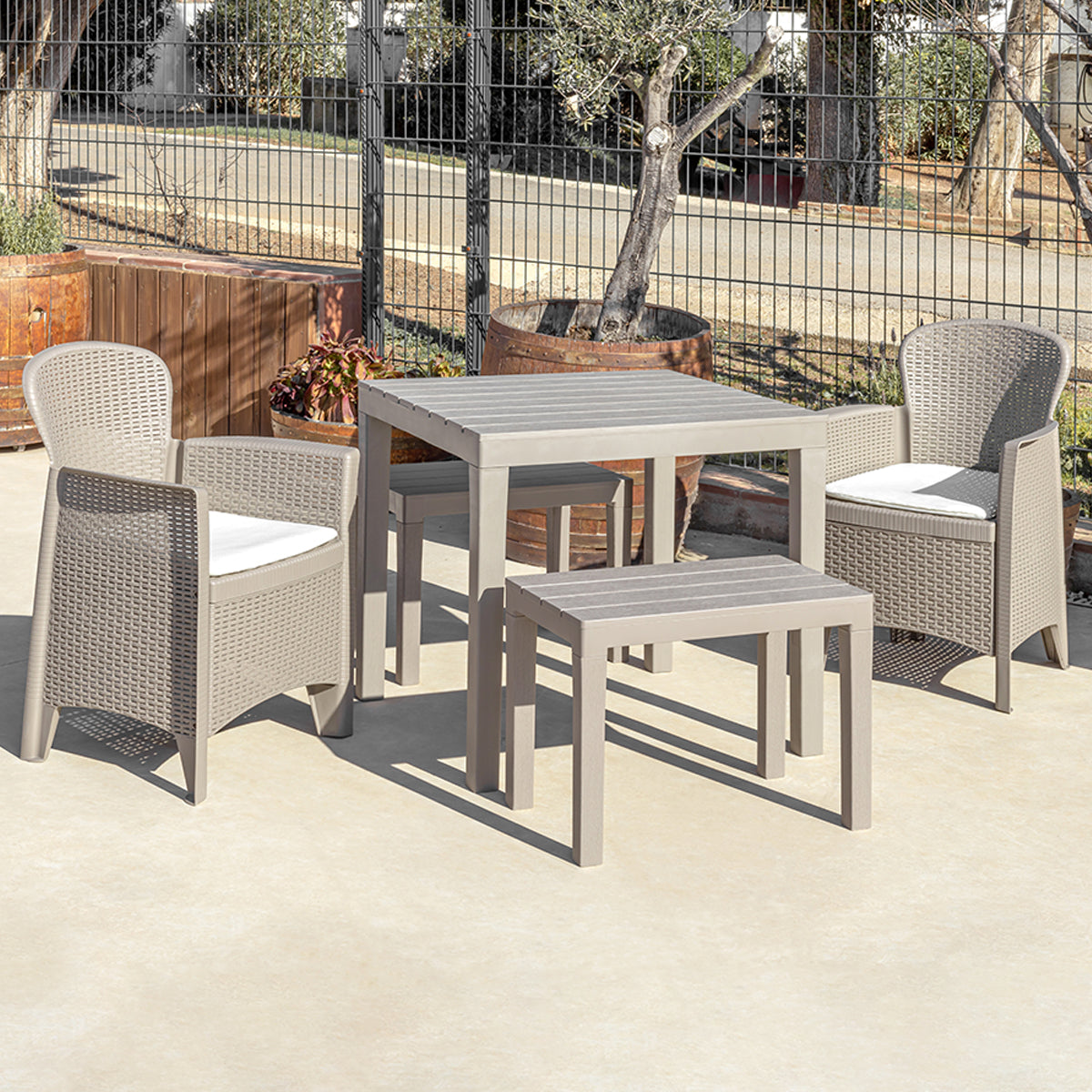 Mesa apilable jardín MACAO 78x78x73cm