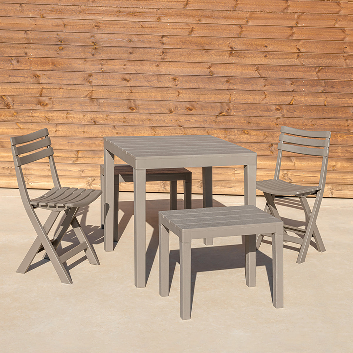 Mesa apilable jardín MACAO 78x78x73cm