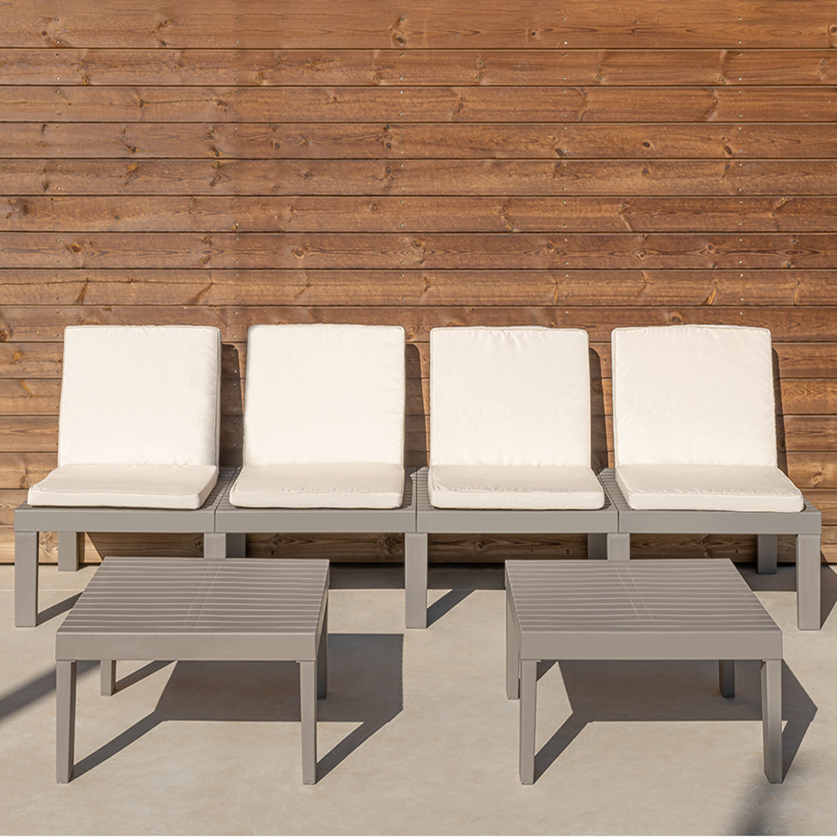 Mesa centro jardín BALTICO 65x65x32cm
